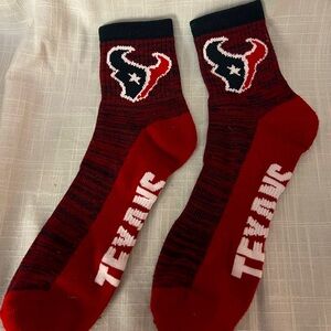 NFL Houston Texans crew socks one size fits all NEW Unisex